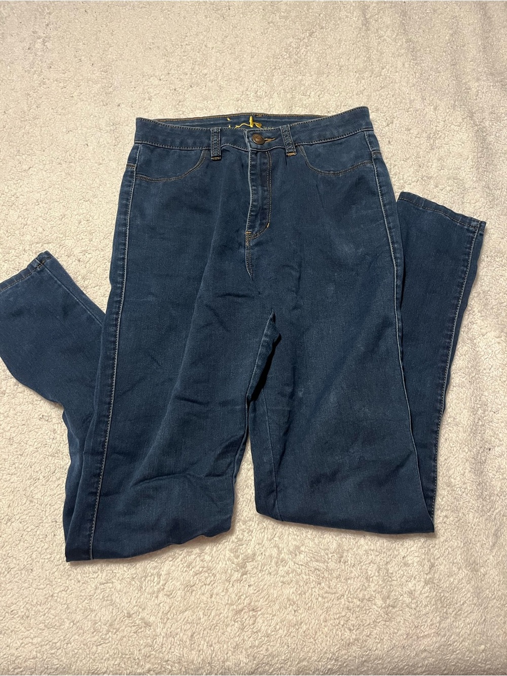 Dark Blue Women's High-Waist Jeans